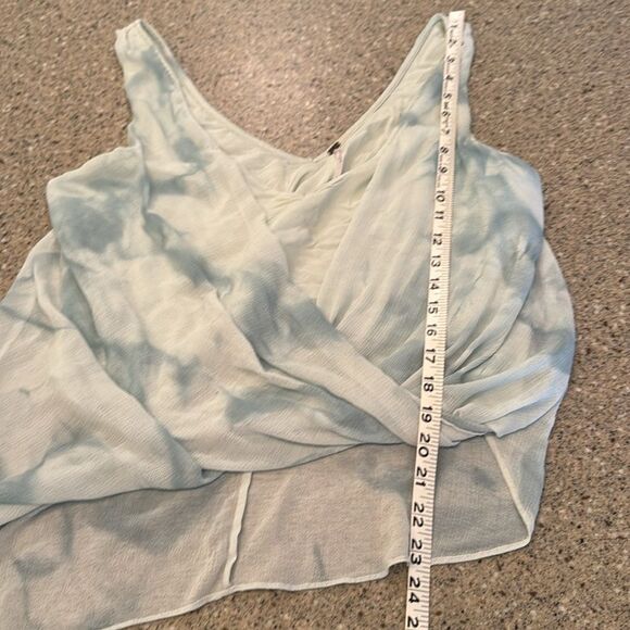 FREE PEOPLE Sea Wrap Asymmetrical Tie Dye Tank Top - Picture 6 of 9